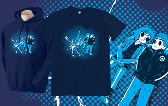 Scott Pilgrim vs. the Spotless Mind by Moysche | Scott Pilgrim vs. The World and Eternal Sunshine of the Spotless Mind parody shirt for only $10