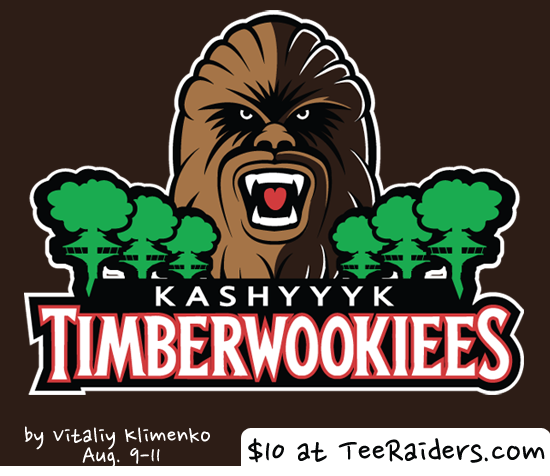 Timber Wookiees by Vitaliy Klimenko | Star Wars and NBA parody shirt for only $10