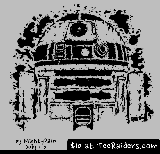 Ink2 D2 by MightyRain | Star Wars ink blot parody shirt for only $10
