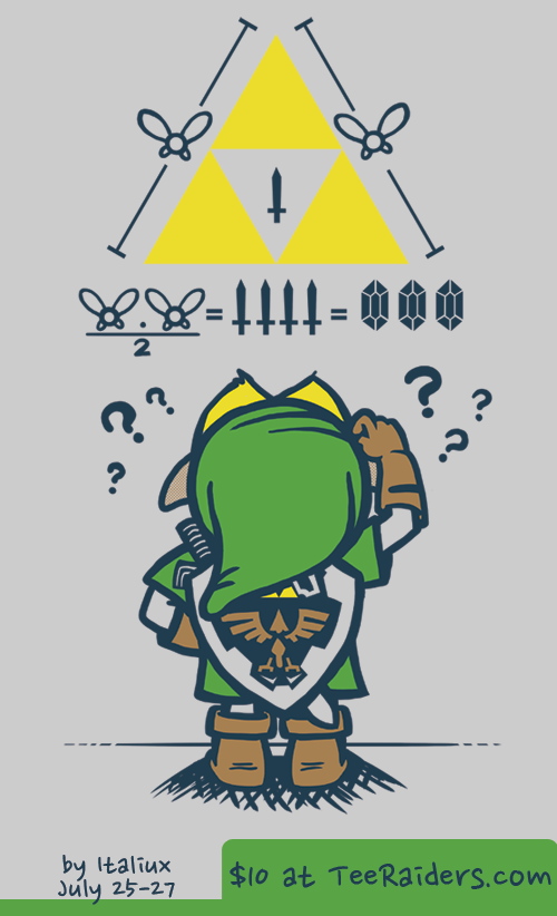 A Link to the Math by Italiux | Legend of Zelda and math parody shirt for only $10