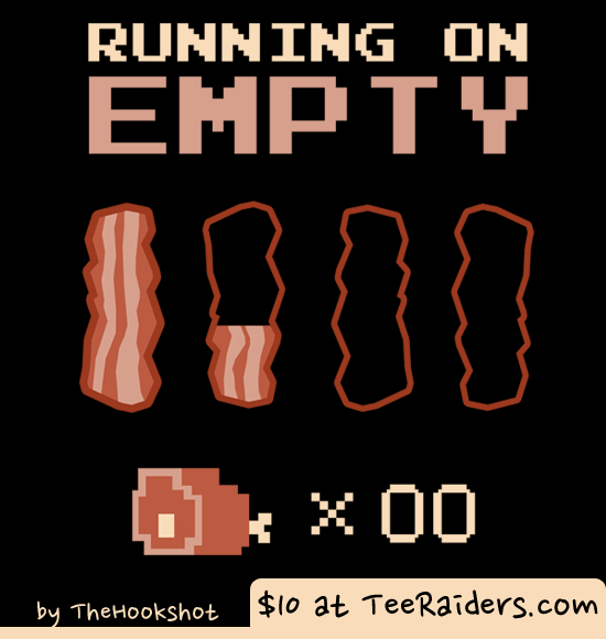 Running on Empty by TheHookshot | Video Game limited edition shirt for only $10
